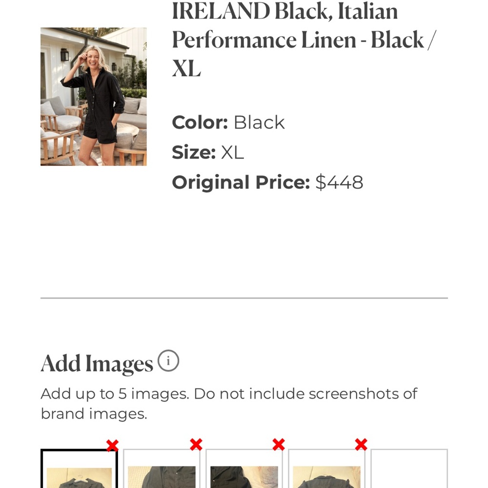 Frank & Eileen Black Linen Jumpsuit
